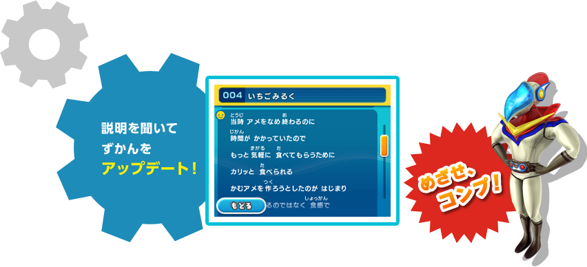 説明を聞いてずかんをアップデート！ めざせ、コンプ！