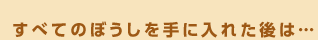 NEW すべてのぼうしを手に入れた後は…