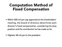 Computation method of fixed compensation