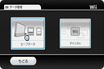 Wiiオプション 設定画面(データ管理)